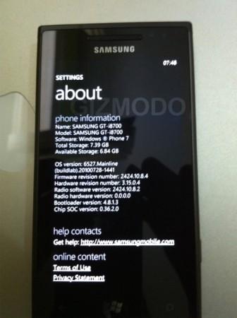 Samsung GT-i8700, primo Samung con Windows Phone 7?