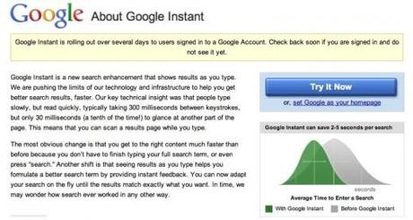 Google Instant, arriva la ricerca istantanea