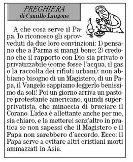 A che cosa serve il Papa