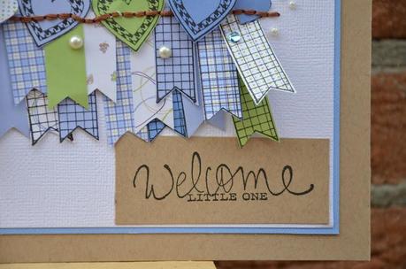 Welcome Little one: card bimbo con Ippity Stamps by Elisa