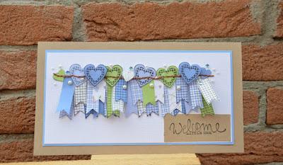 Welcome Little one: card bimbo con Ippity Stamps by Elisa