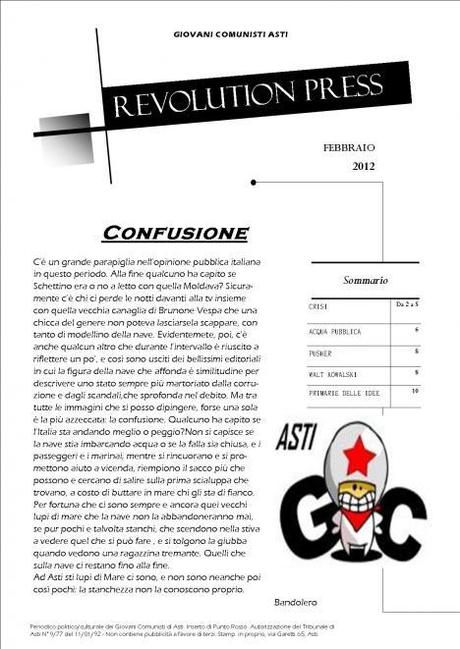Revolution Press – Febbraio 2012