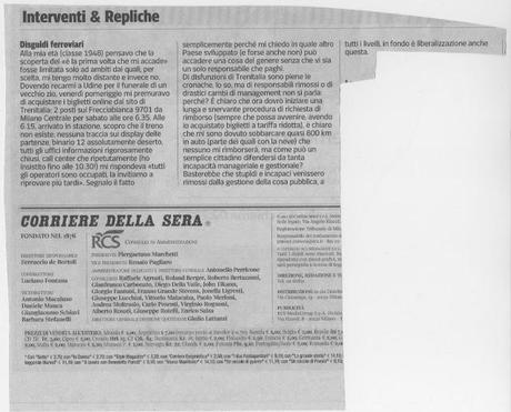 Dal Corriere della Sera cartaceo di martedì 14 febbraio 2012