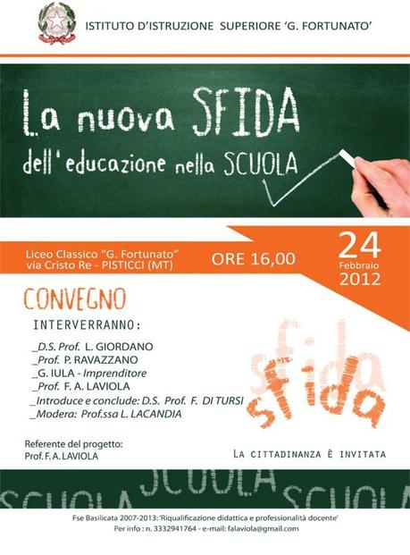 “La nuova sfida dell’educazione nella Scuola”. Dibattito a Pisticci