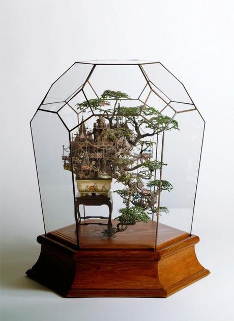 Bonsai Tree Houses by Takanori Aiba sculpture art 