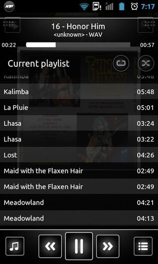 N7 Music Player Android Playlist N7 Music Player: Ottimo player musicale alternativo per Android