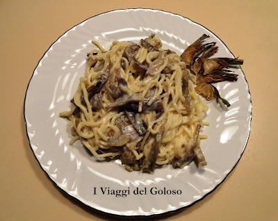 TAGLIOLINI CON CARCIOFI E FONDUTA DI PARMIGIANO