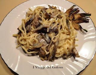 TAGLIOLINI CON CARCIOFI E FONDUTA DI PARMIGIANO