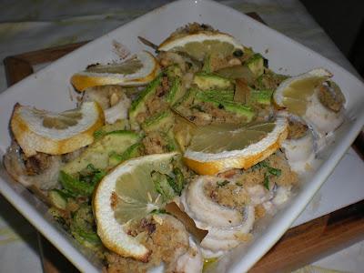 Involtini di pesce e zucchine con Beccafico al limone