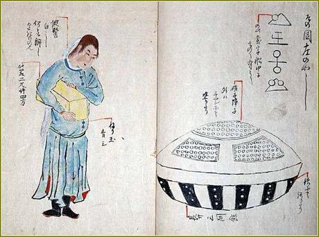 Due casi UFO nell’antico Giappone:  UTSURO FUNE e HYOURYUUKISHUU
