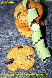 Biscotti con mirtilli e cioccolato bianco senza uova