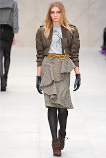 Rain, Uniforms and Lana Del Rey Look alikes at LFW AW12 .