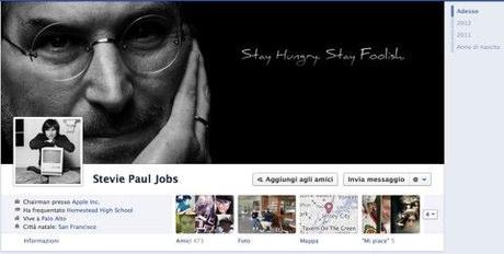 La vita di Steve Jobs in un suo profilo postumo di Facebook