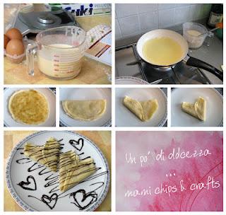 le mia cena preparata in anticipo... Cannelloni alle verdure e crespelle a forma di cuore...