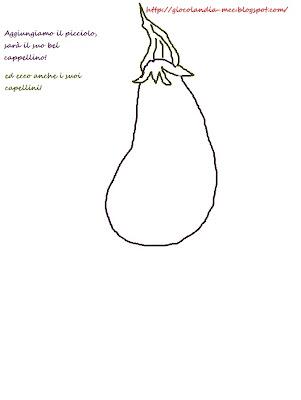 Mamma mi aiuti a disegnare?Una simpatica melanzana in 7 step!