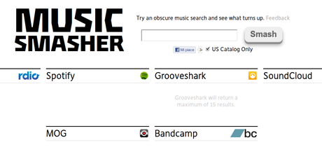 Music Smasher: cercare musica su Spotify, Grooveshark, SoundCloud…tutti contemporaneamente!