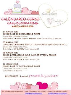 Corsi di cake design: calendario corsi torte e biscotti decorati Marzo-Aprile 2012