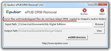 epubdrmremoval11 Eliminare protezione dagli ebook con ePub Drm Removal 