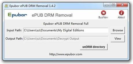 epubdrmremoval1 Eliminare protezione dagli ebook con ePub Drm Removal 