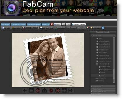 fabcam Effetti su Foto e Webcam con FabCam