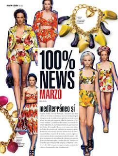 Dolce & Gabbana p/e 2012 report su Marie Claire Espana