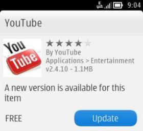 L’App Ufficiale di Youtube si aggiorna per smartphone Nokia Symbian