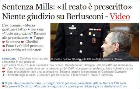 Berlusconi prescritto, storia del Processo Mills e degli altri…