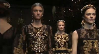 The Dolce & Gabbana catwalk a/i 2012/13 Women .... Romanticismo Barocco