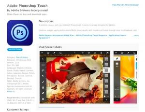 Photoshop Touch: il famoso software di foto ritocco sbarca su iPad 2.