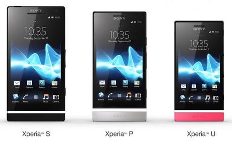 xperia lineup Sony presenta Xperia U ed Xperia P | Scheda Tecnica [MWC 2012]