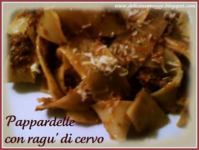 Pappardelle con ragù di cervo