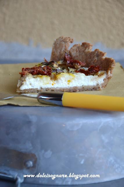 Torta di ricotta, pomodori e melanzane