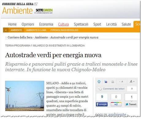 Cattaneo Flavio: Terna autostrade verdi per energia nuova
