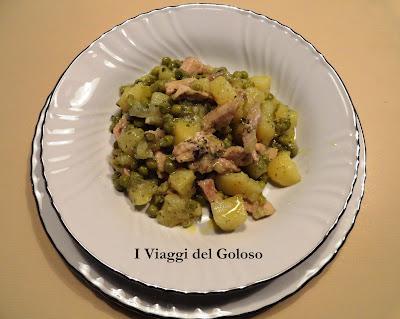 STRACCETTI DI LONZA E TACCHINO CON PISELLI E PATATE