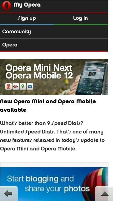 Update: Opera Mobile 12 e Opera Mini Next per Symbian