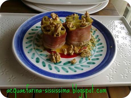 ...paccheri ripieni di crema di broccoletti con zucca e primosale e i-Kitchen...