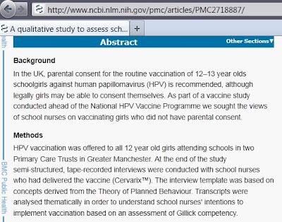 Convincere le infermiere a vaccinare le ragazzine senza il consenso dei genitori