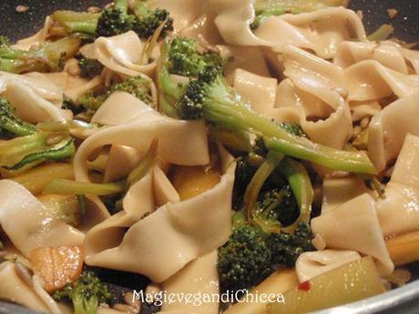 Pappardelle aramose con broccoli