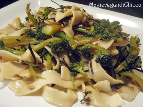 Pappardelle aramose con broccoli