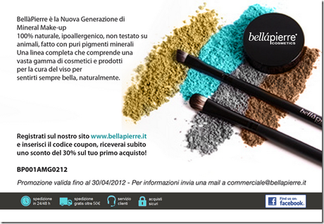 Sconto del 30% sui tuoi acquisti Bellapierre Cosmetics. E le spese di spedizione sono Gratis!