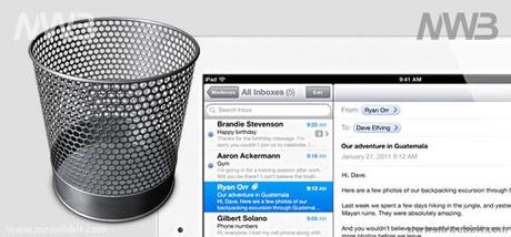 come si cancellano definitivamente le mail su ipad il tablet di apple