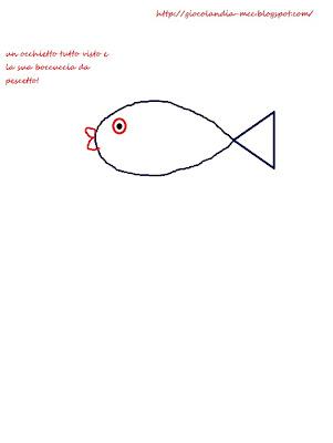 Mamma mi aiuti a disegnare?Un pesciolino blu blu blu!