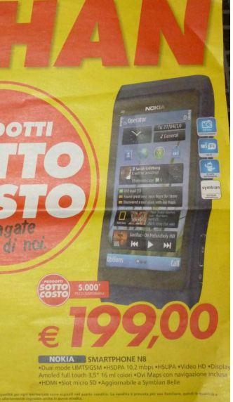 Nokia N8 in offerta a 199€ da Auchan