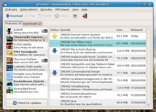 gPodder è un'applicazione pensata per cercare, aggiungere e gestire qualsiasi tipo di podcast.