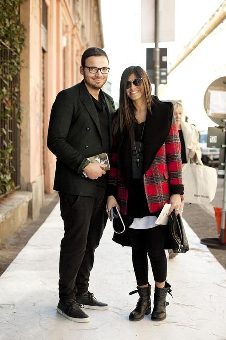 ♥Milan FW  Street Style #2 : The close knit couples have fun together!