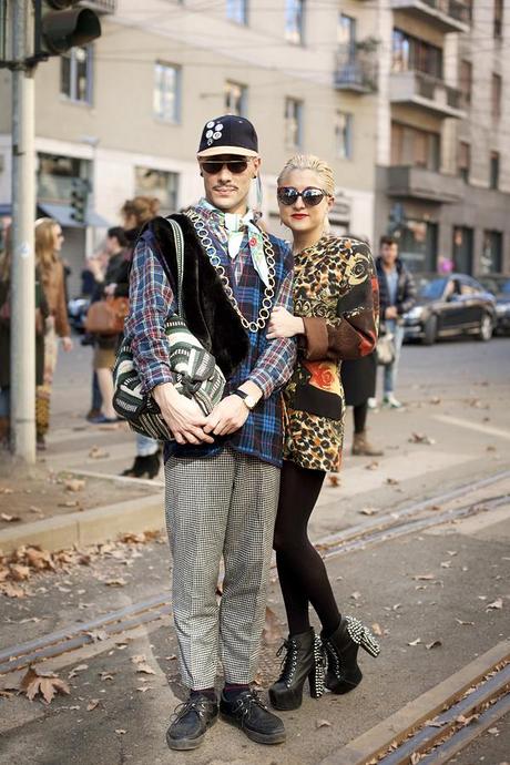♥Milan FW  Street Style #2 : The close knit couples have fun together!