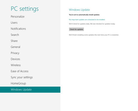 Windows 8 PC Settings Update Impostazioni di Sistema di Windows 8 [La Guida Completa]