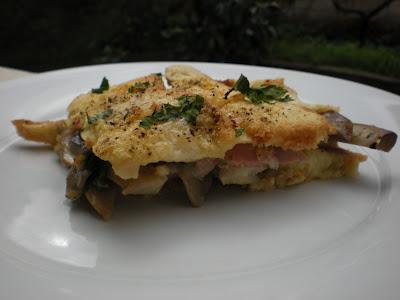 Sformato di Funghi con pane in cassetta