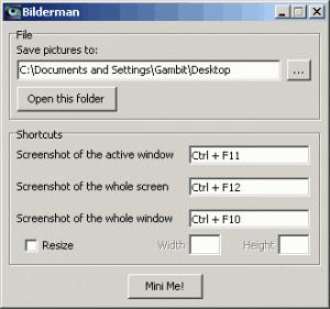 Cattura Screenshot con Bilderman