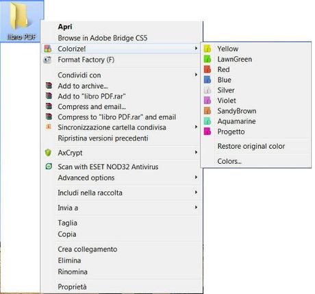 Folder Colorizer il software per personalizzare le cartelle di Windows